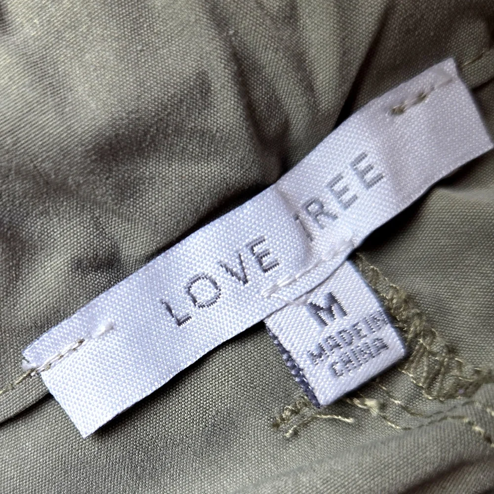 Love Tree Parachute Cargo Pants Khaki Outdoor Activewear Hiking Camping NWT/Sz M - Picture 9 of 11